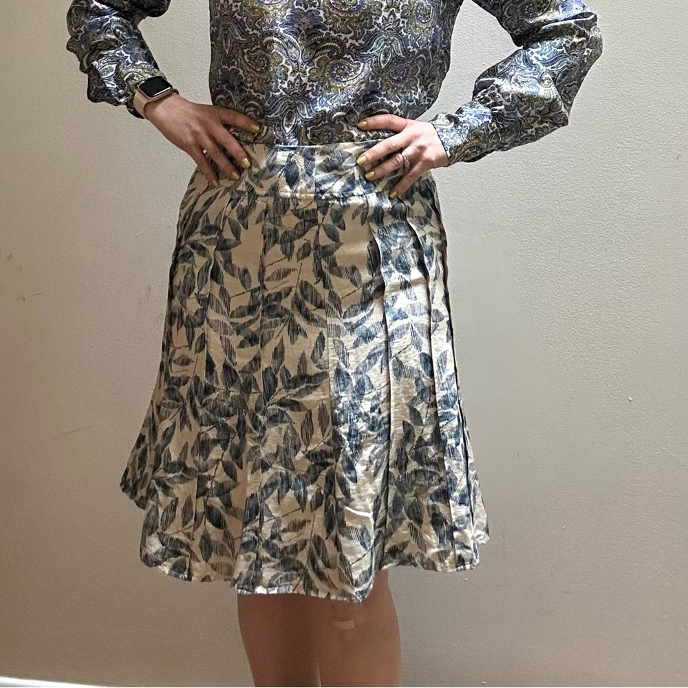 Ann Taylor Silk-Linen Blend Skirt Size 4P